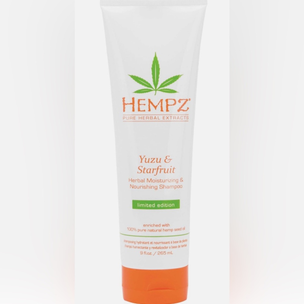 HEMPZ Yuzu & Starfruit Herbal Moisturizer Shampoo-Orange and White 9fl oz 265mL
